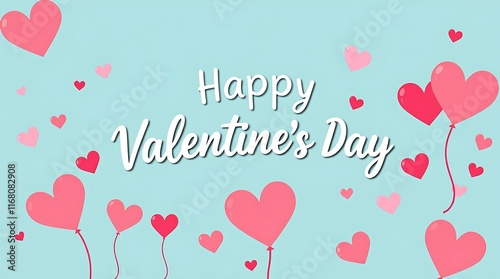 Energetic and lively Valentine's Day photography in modern flat design with bright vibrant colors and simple, two-dimensional shapes
