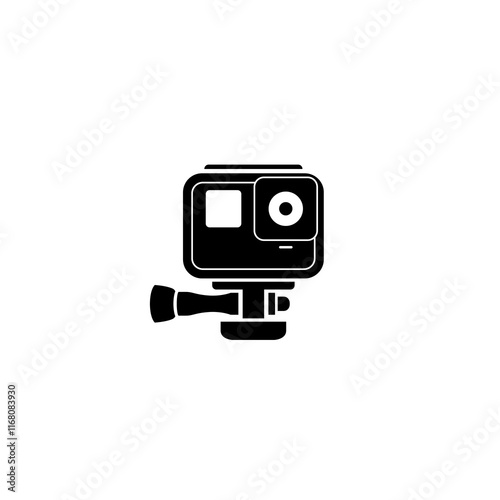 Action camera icon logo vector. Camera for active sports. Gopro Camera