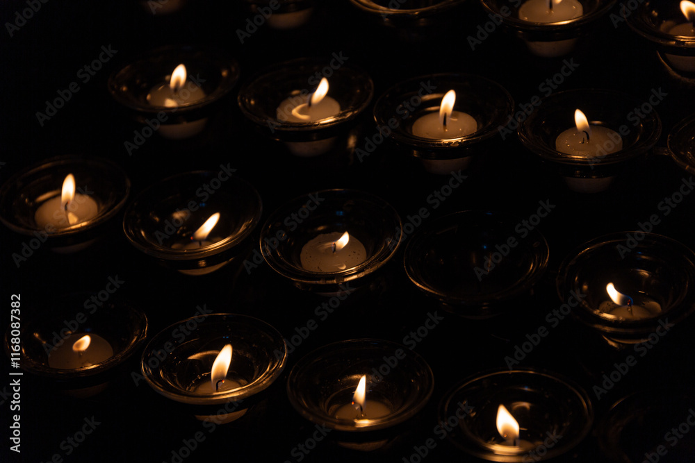 Candles in St. Stephen's Cathedral in Vienna