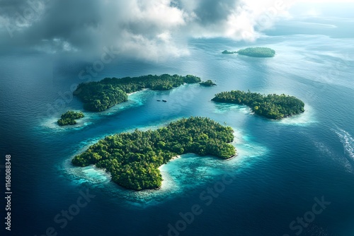 Aerial View of Tropical Islands