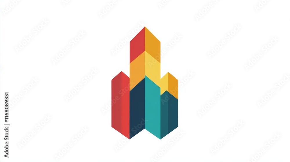 Simple Flat Logo of Upward Trending Bar Graph with Arrow – Minimalist Business Concept Simple Flat Logo of Upward Trending Bar Graph with Arrow – Minimalist Business Concept
