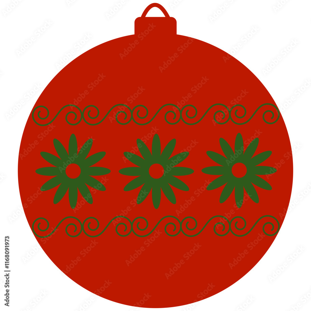 Obraz premium Christmas Bauble Illustrations. Set of Christmas Bauble Shapes With Geometric Designs. Christmas Ball Decoration Illustration Collection.