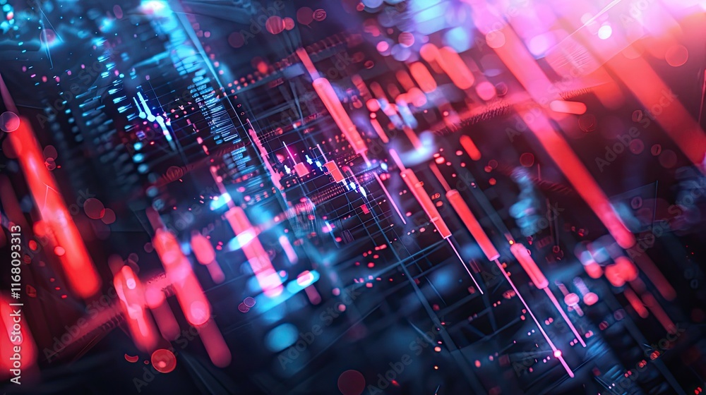 Obraz premium abstract financial charts and graphs illustrating market trends