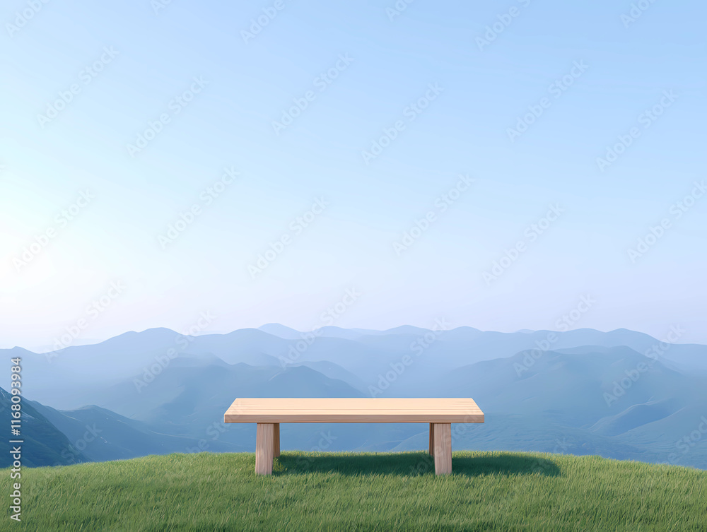 Mountain Overlook Bench Offering Scenic Views Mountain Overlook Bench Offering Scenic Views