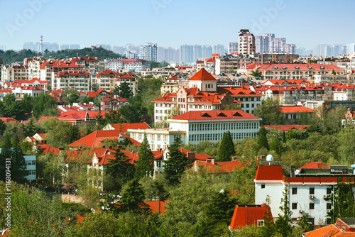 cityscape of Qingdao City, China