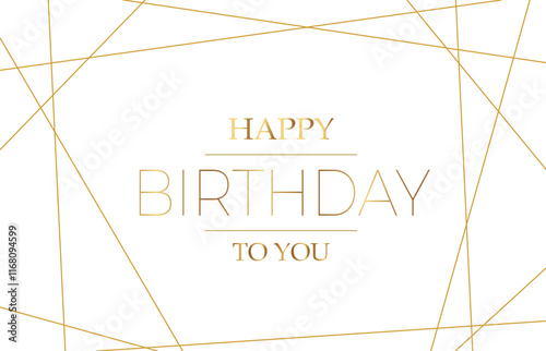 Happy Birthday text card  vector.