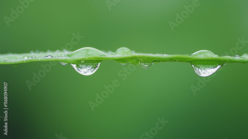 Dewdrops on a Leaf: Nature'...