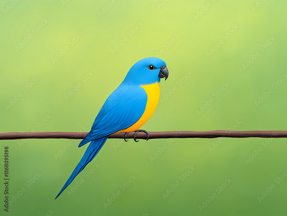 Fototapeta premium Charming Turquoise Parrot Engaging in Playful Conversations