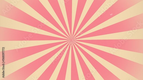 Retro sunburst background with colorful rays and vintage grunge texture photo