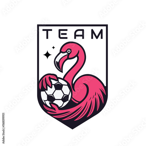 Pelican mascot for soccer football logo design. modern soccer football logo for your club or team photo