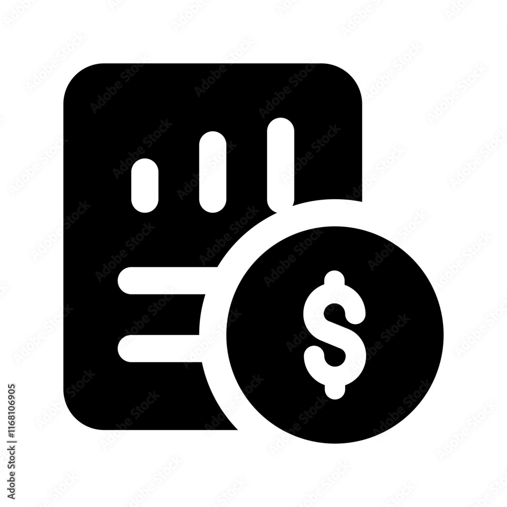 financial statement glyph icon financial statement glyph icon