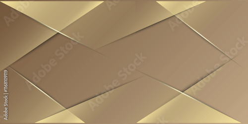 Vector abstract golden luxury backgrounds with light effected geometric graphic elements, cuts, stripes, lines, rounds for poster, flyer, digital board and