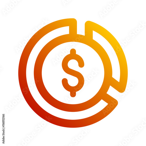 budgeting gradient icon
