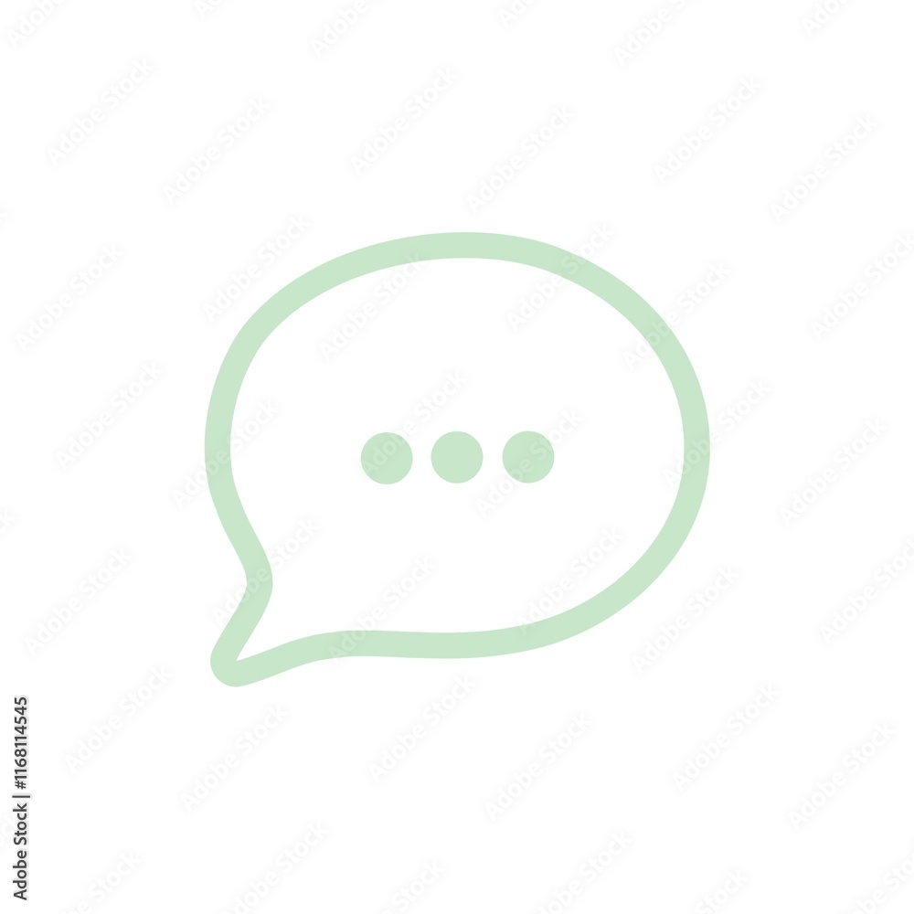 A simple image of a speech bubble with three dots in the middle. The dots could represent a pause or a question mark A simple image of a speech bubble with three dots in the middle. The dots could represent a pause or a question mark