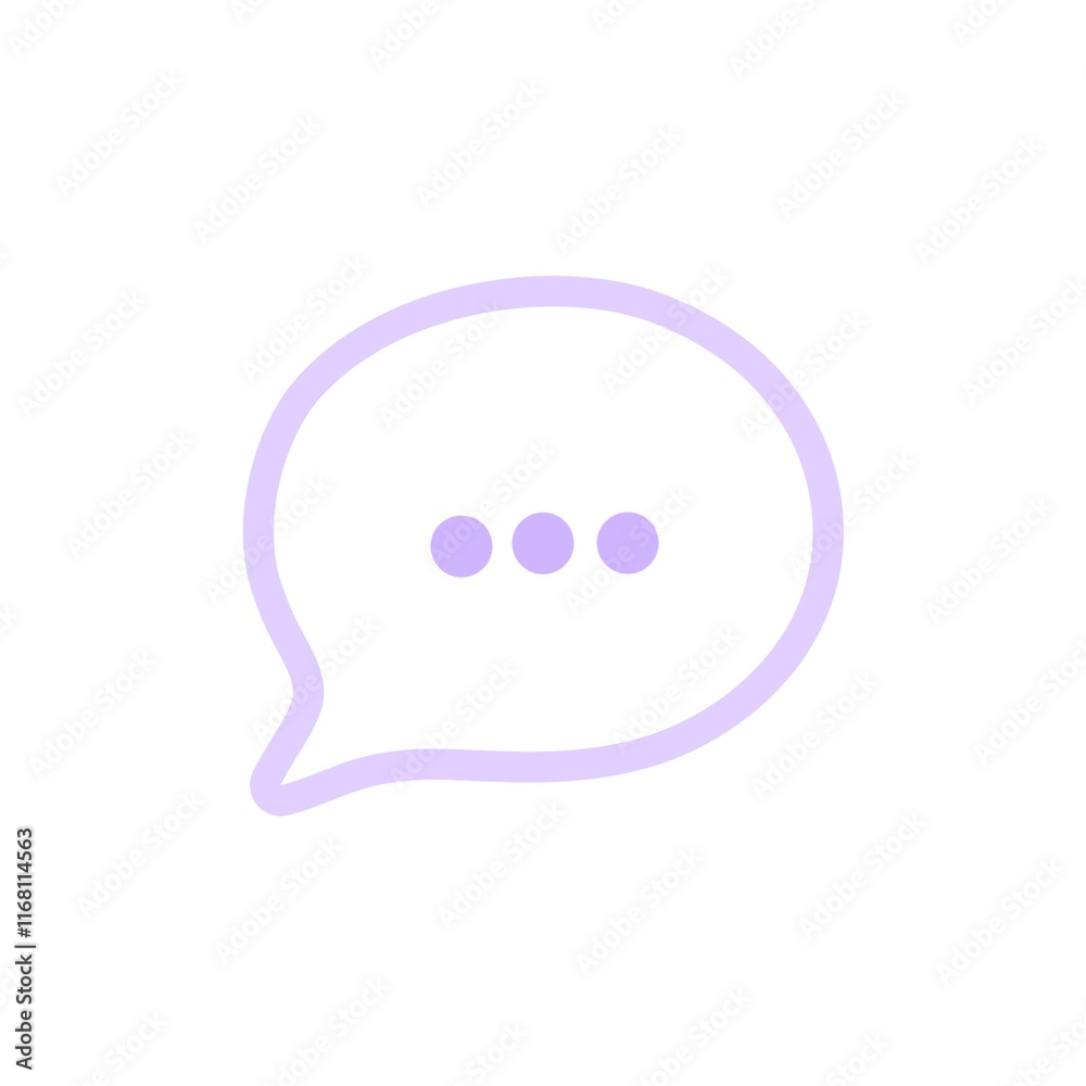 A simple image of a speech bubble with three dots in the middle. The dots could represent a pause or a question mark A simple image of a speech bubble with three dots in the middle. The dots could represent a pause or a question mark