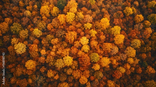 autumn, forest, trees, leaves, fall, foliage, orange, yellow, red, brown, gold, canopy, aerial, view, overhead, landscape, nature, woodland, woods, vibrant, colors, hues, shades, season, october, nove