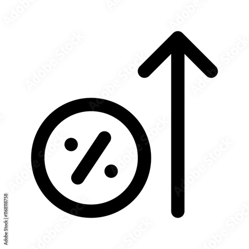 interest rate line icon