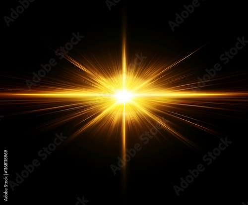 Golden Radiance  A Celestial Burst of Light