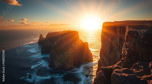 Majestic Cliff Overlooking Ocean