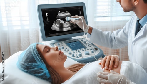 Ultrasound Scan of Pregnant Woman