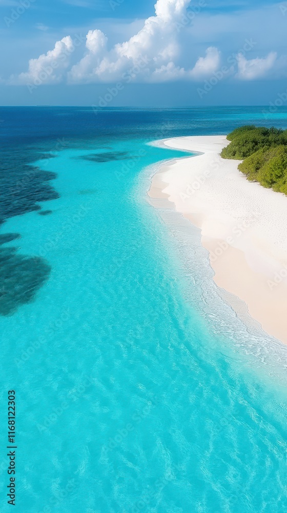 Fototapeta premium Tranquil Seaside with Gentle Waves and Warm Sunlight