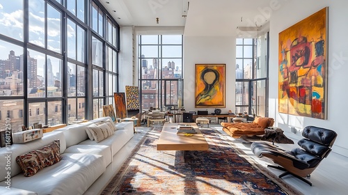 Modern nyc living room contemporary urban interior photography