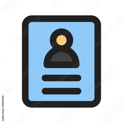 curriculum vitae line color icon