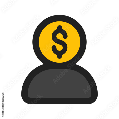 financial advisor line color icon