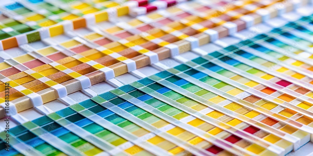 Obraz premium Aerial Close-up of Urine Test Strips: High-Resolution Drone Photography