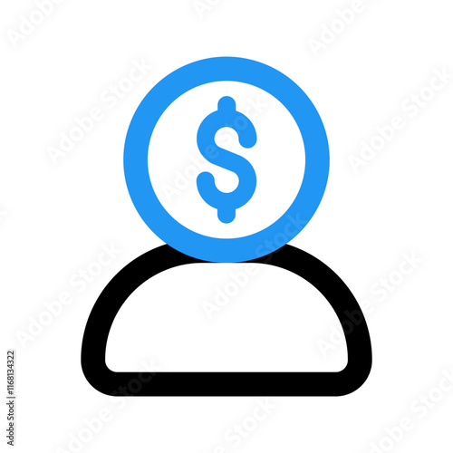 financial advisor line color icon