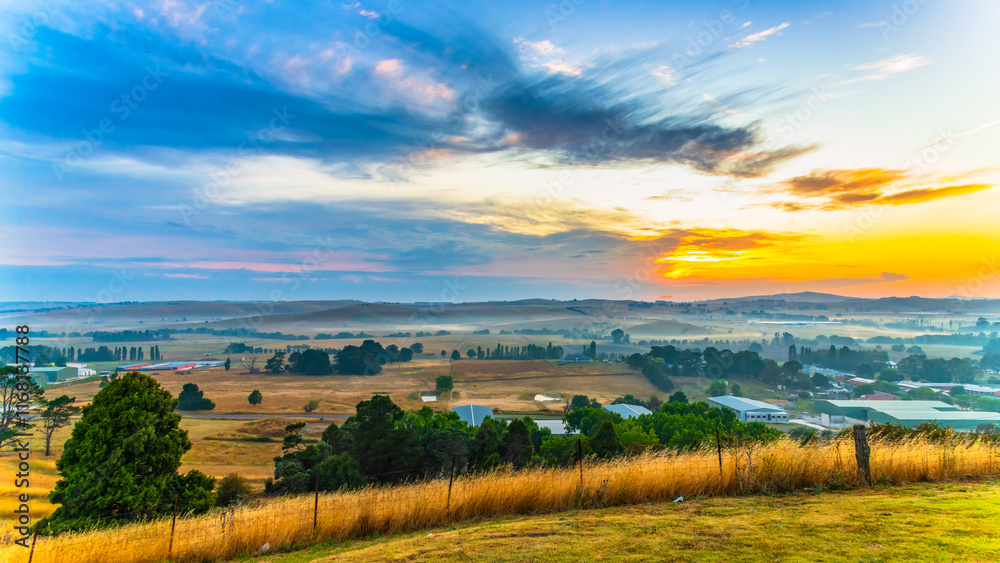 Sunrise over Blayney and surrounding countryside Sunrise over Blayney and surrounding countryside