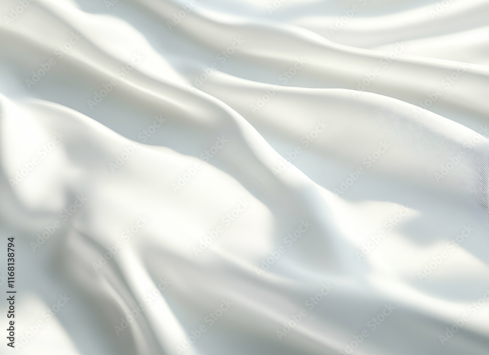 Obraz premium Elegant White Fabric Drape: Soft, Smooth, and Serene