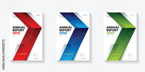 Modern folding ribbon theme book cover template in gradient color. A4 size book cover template for annual report, magazine, booklet, proposal, portfolio, brochure, poster