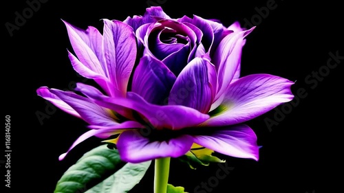 Beautiful purple Lotus Flower Blooming in Natural Light
