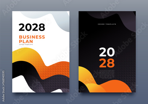 Corporate Cover Design A4 Template. Business Template, Brochure, Annual Report, Magazine, Poster, Presentation, Portfolio, Flyer, Proposal, Banner, Website, Vector Illustration, Yellow and Black.