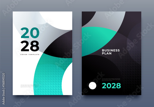 Corporate Cover Design A4 Template. Business Template, Brochure, Annual Report, Magazine, Poster, Presentation, Portfolio, Flyer, Proposal, Banner, Website, Vector Illustration, Green and Black.