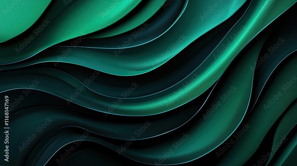 Velvet abstract background idea. Abstract waves in shades of green create a mesmerizing and modern visual experience. Velvet abstract background idea. Abstract waves in shades of green create a mesmerizing and modern visual experience.