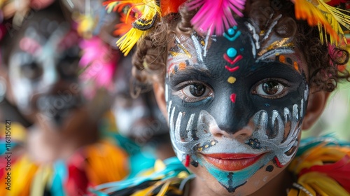 Carnaval de Negros y Blancos Colorful parades, traditional costumes, faces painted in black and white.