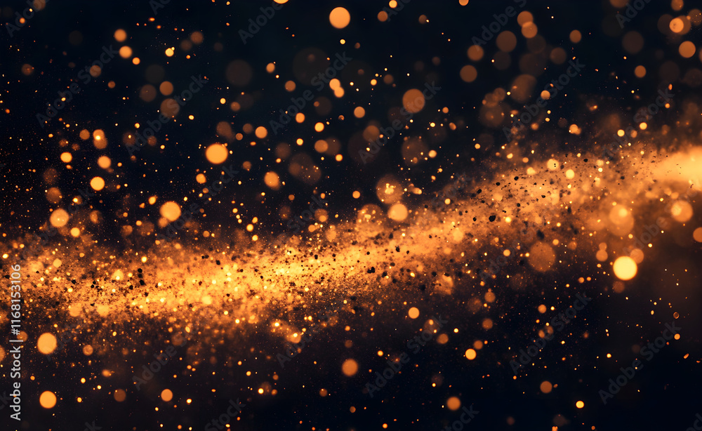 Fototapeta premium Golden Dust: A Celestial Abstract