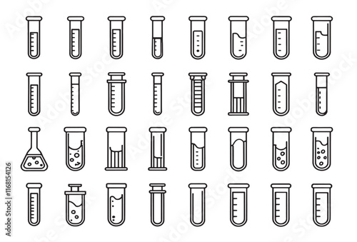 Test tube Icon laboratory glassware design