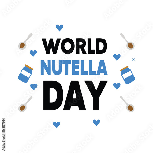 World Nutella day Background Template design for Poster or Banner