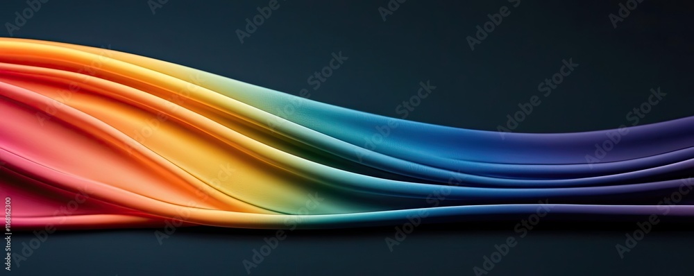 Rainbow abstract background idea. A vibrant wave of multicolor fabric creating a dynamic visual rhythm and energy. Rainbow abstract background idea. A vibrant wave of multicolor fabric creating a dynamic visual rhythm and energy.
