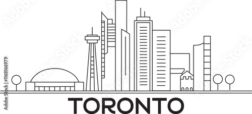 Toronto City Line Draw Simple Minimalist