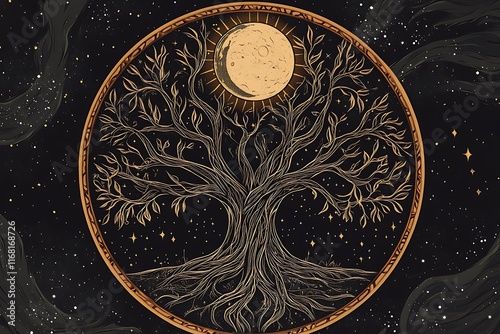 The tree of life from norse mythology photo