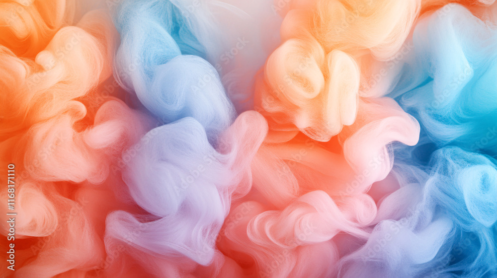 Fototapeta premium Abstract pastel-colored soft cotton-like texture background.