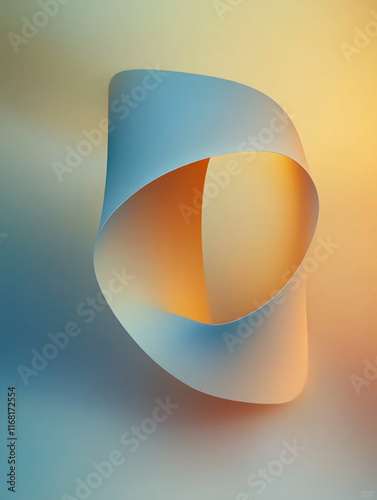 Abstract Gradient Composition with Soft Curves and Pastel Colors