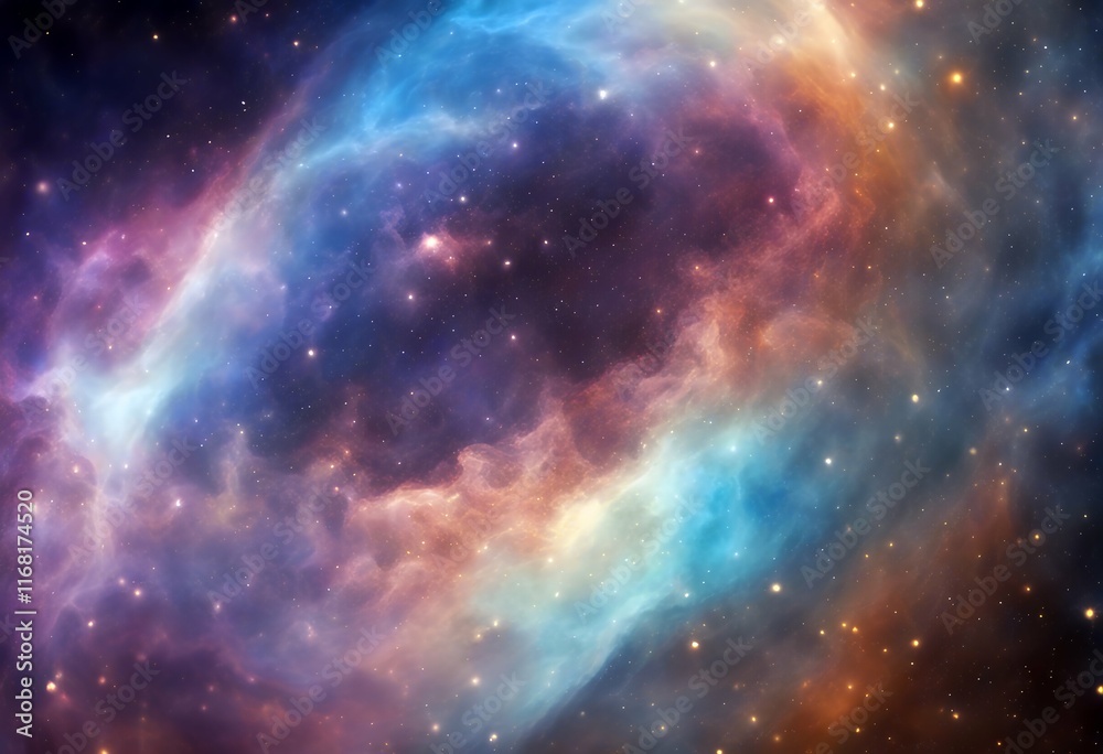 Naklejka premium nebula colorful