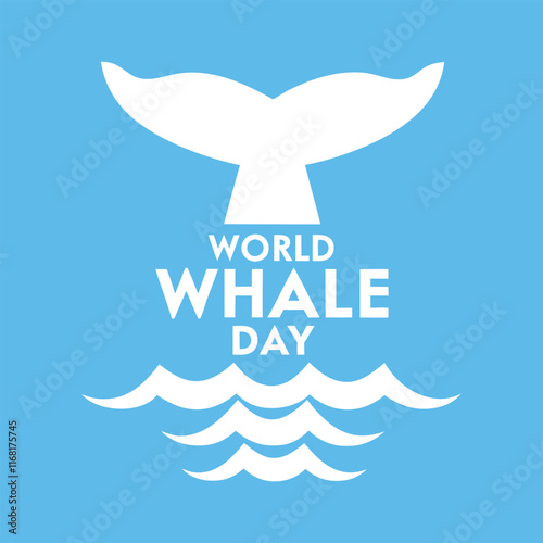 World whale day Background Template design for Poster or Banner