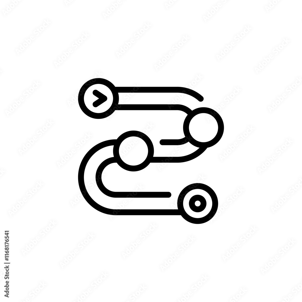 Project Timeline Line Icon. linear style sign for mobile concept and web design. Outline vector icon. Project Timeline Line Icon. linear style sign for mobile concept and web design. Outline vector icon.