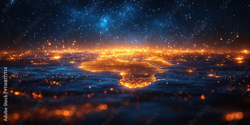 Obraz premium Digital Africa Map Concept Illustrating Global Network Connectivity Data Transfer Cyber Technology Business Exchange